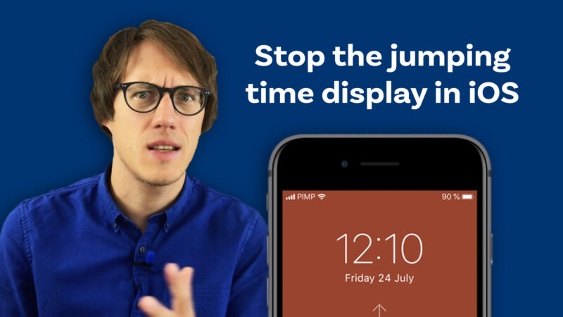 Stop the jumping time display in iOS