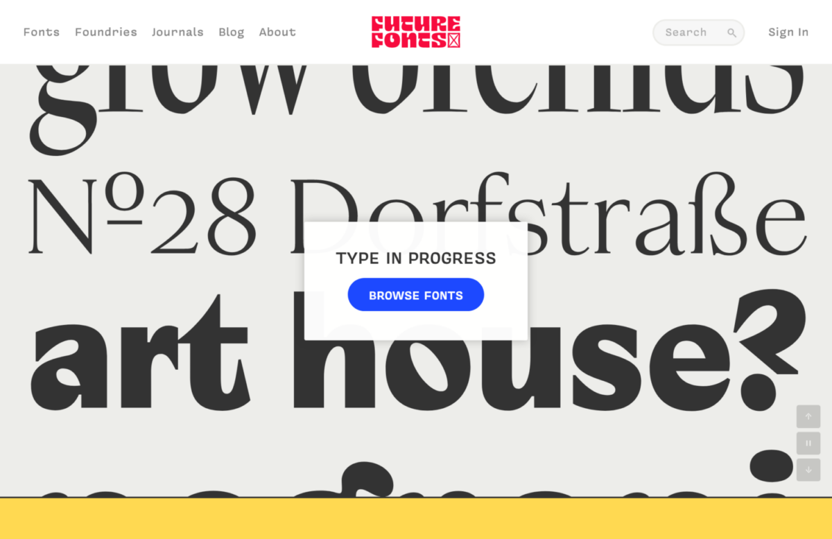 Future Fonts Type in Progress