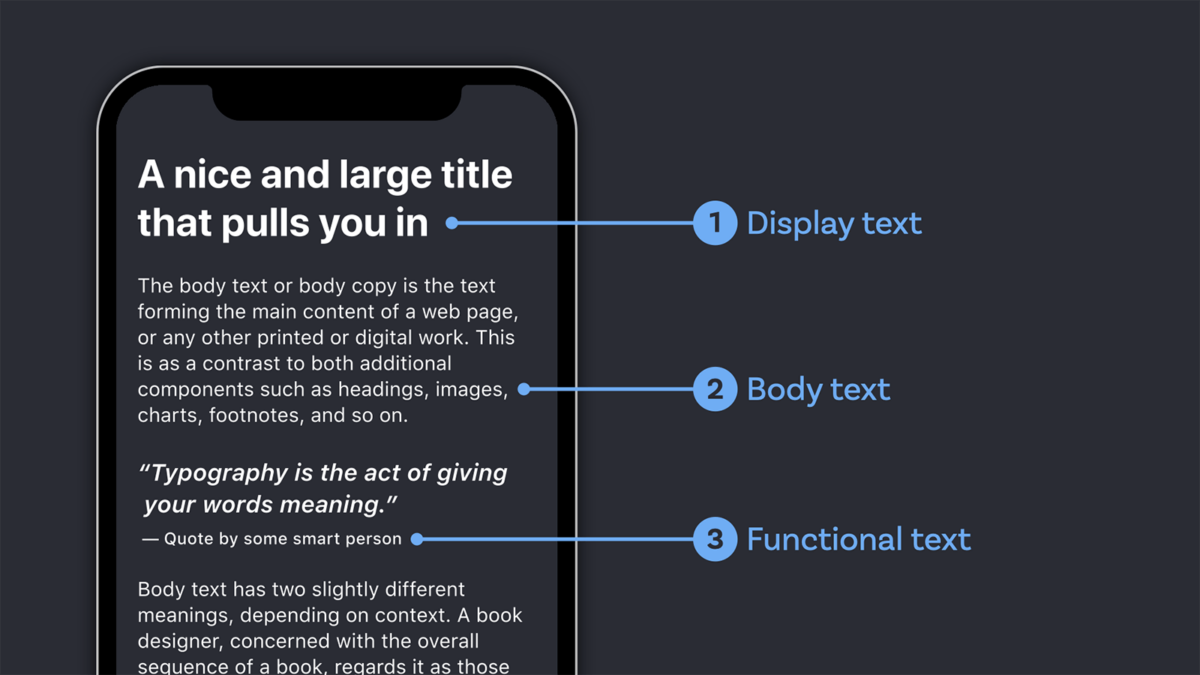 Page Text Font Size