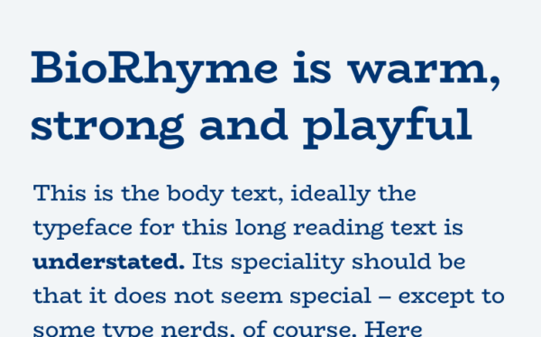 BioRhyme is warm, strong and playful