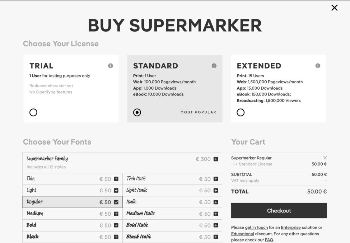 Licensing at Fontwerk