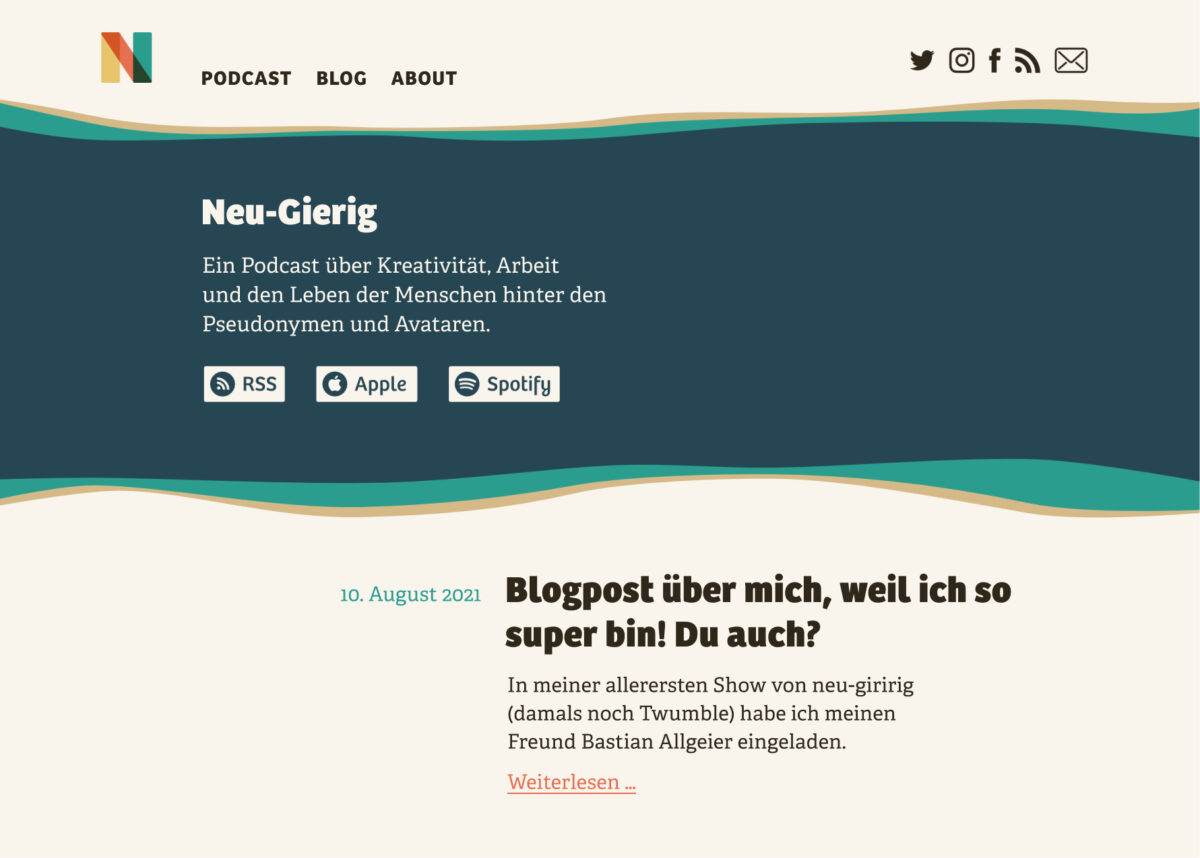 The pimped design of the Neu-gierig Blog