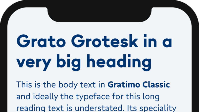 Grato Grotesk & Gratimo Classic
