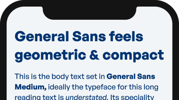 General Sans feels geometric and compact