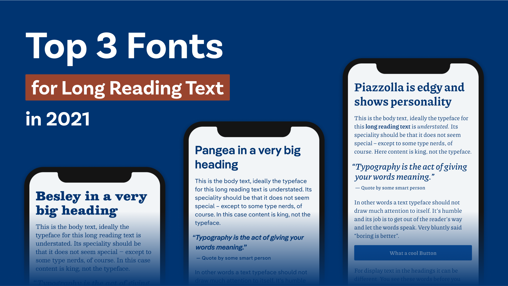 Top 3 Fonts for long reading text in 2021