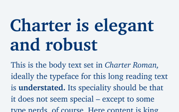 Charter is elegant and robust