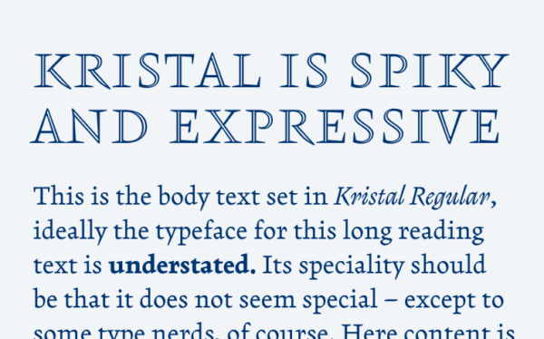 Kristal is spiky and expressive