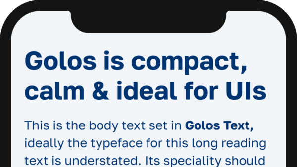 Golos is compact, calm and ideal for UIs