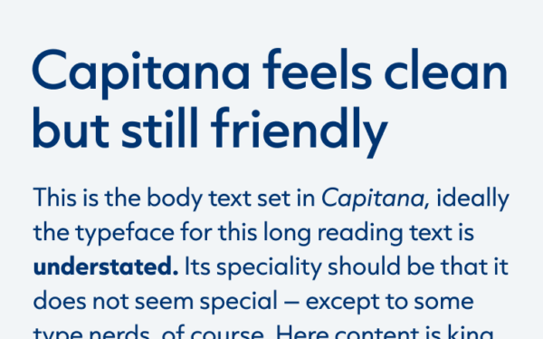 Capitana feels clean but still friendly