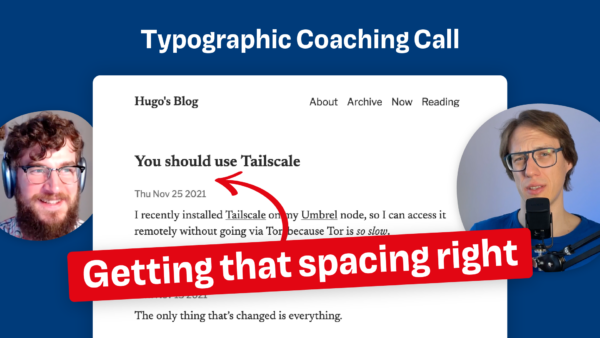 Typographic Coaching Call Getting that space right