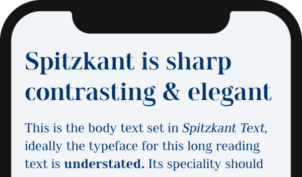 Spitzkant is sharp contrasting and elegant