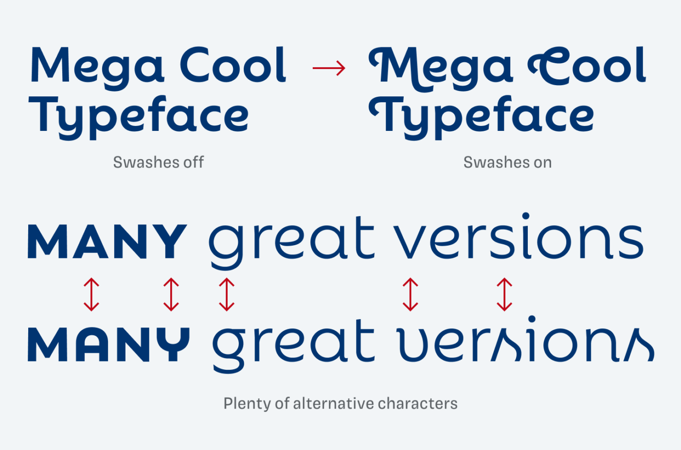 Mega Cool Typeface Many great versions