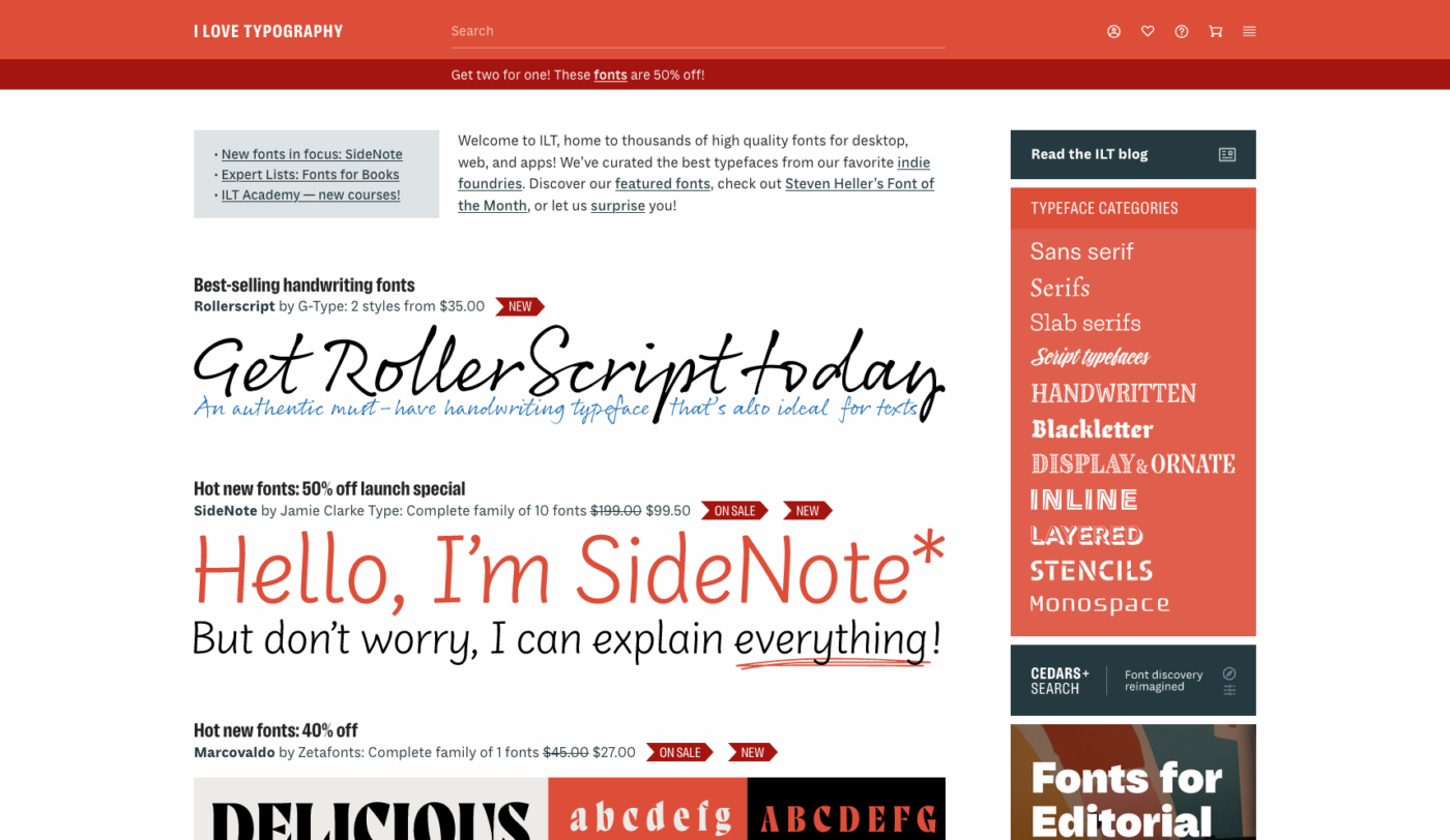 Sidenote Font Design