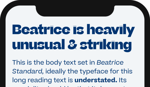 Beatrice is heavily unusual & striking