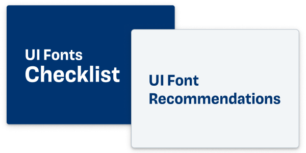 UI Fonts Checklist and UI Font Recommendations