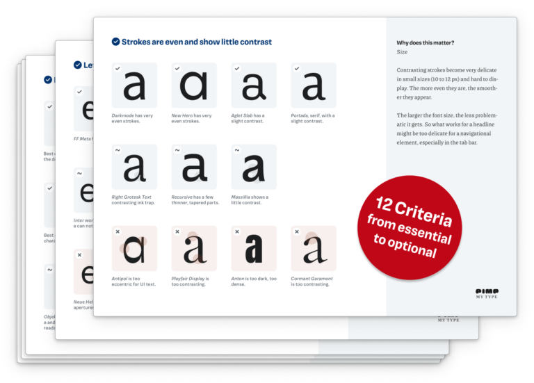 UI Fonts Checklist Pimp My Type