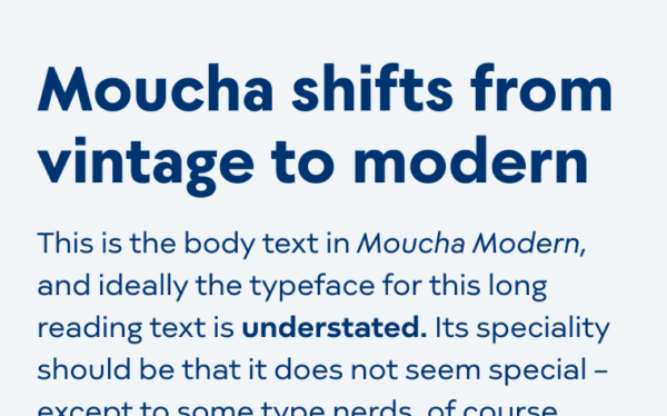 Moucha shifts from vintage to modern