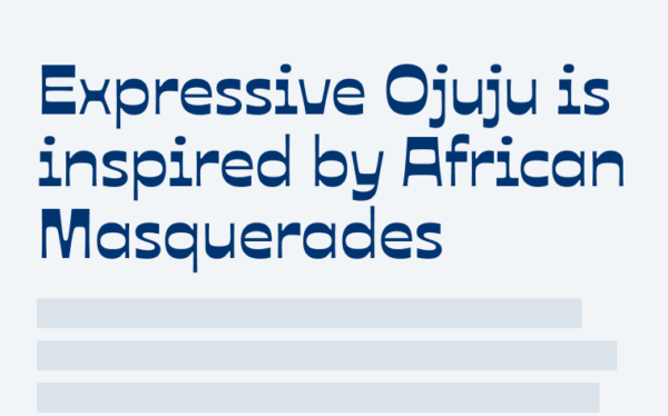 Expressive Ojuju is inspired by African Masquerades